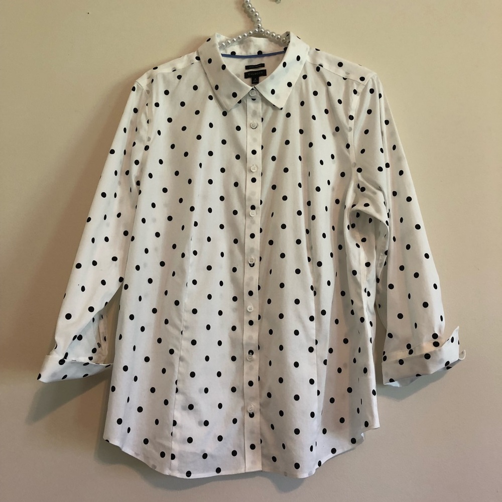 Talbot’s button down, polka dot, size 16